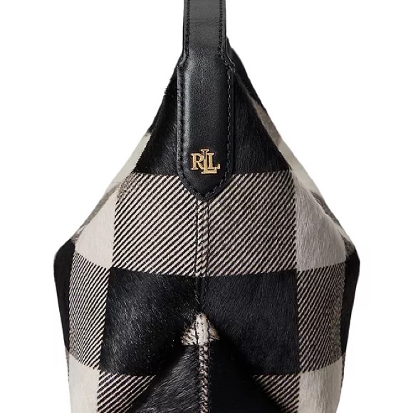 Lauren Ralph Lauren Print Calf Hair Medium Kassie Shoulder Bag - Picture 5 of 12